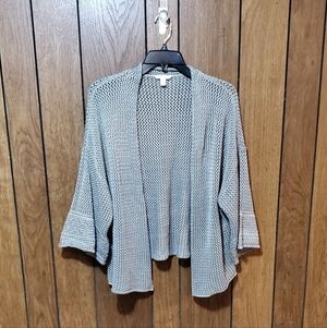 Time & Tru Open Cardigan Crochet Sweater Size XL